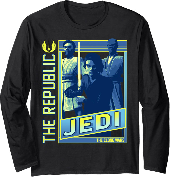 Star Wars: The Clone Wars The Republic Jedi Poster Langarmshirt