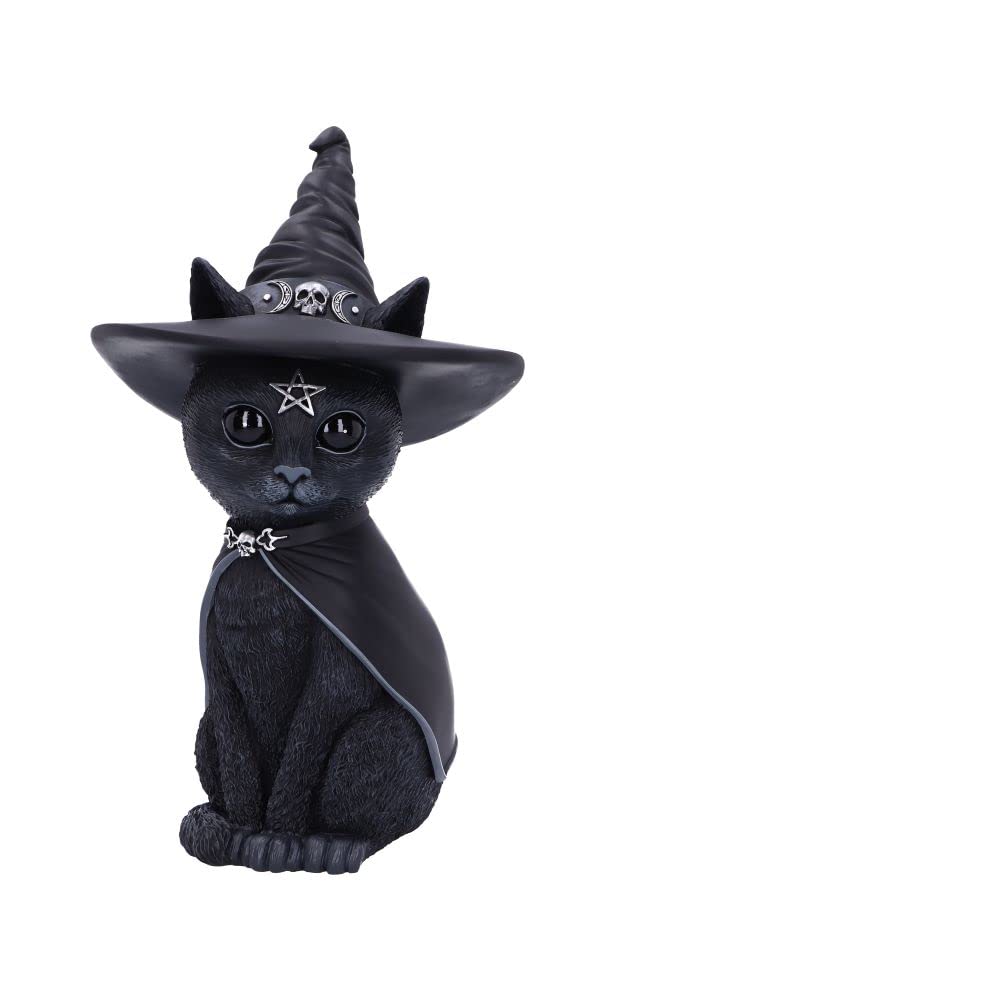 Nemesis Now Cult Cuties Purrah 30 cm (gross), Harz, schwarz, Hexenkatze-Figur, gruselig Bezaubernde