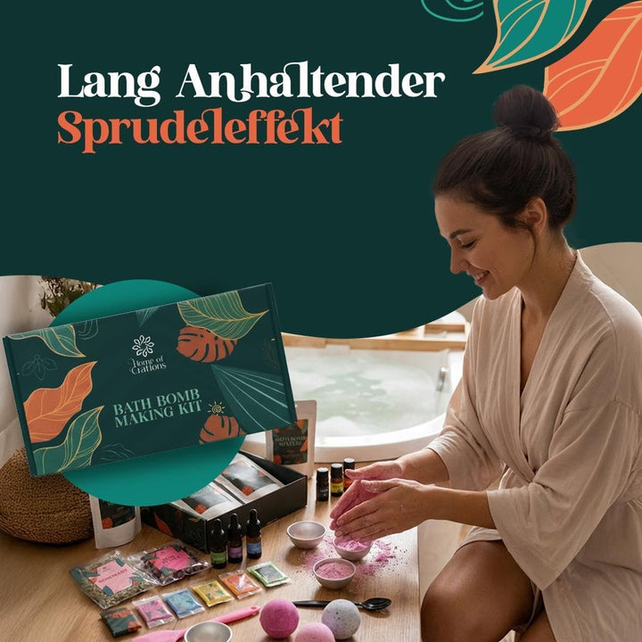 Badebomben DIY Set | Badebomben Selber Machen mit Farben & Düften | Bastelset Erwachsene | DIY Set E