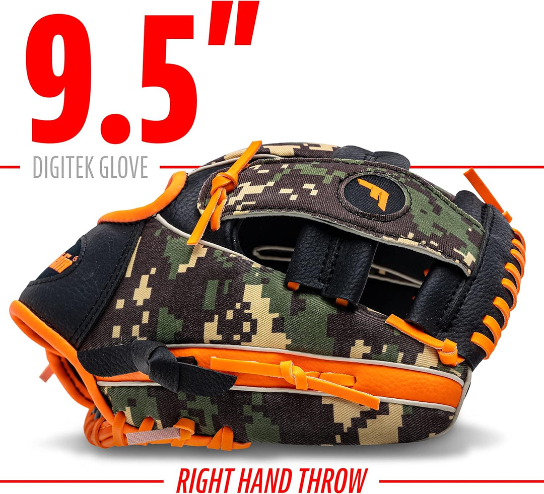 Franklin Sports RTP Teeball Performance Handschuh & Ball Combo (24,1 cm) Rechte Hand Wurf schwarz/or