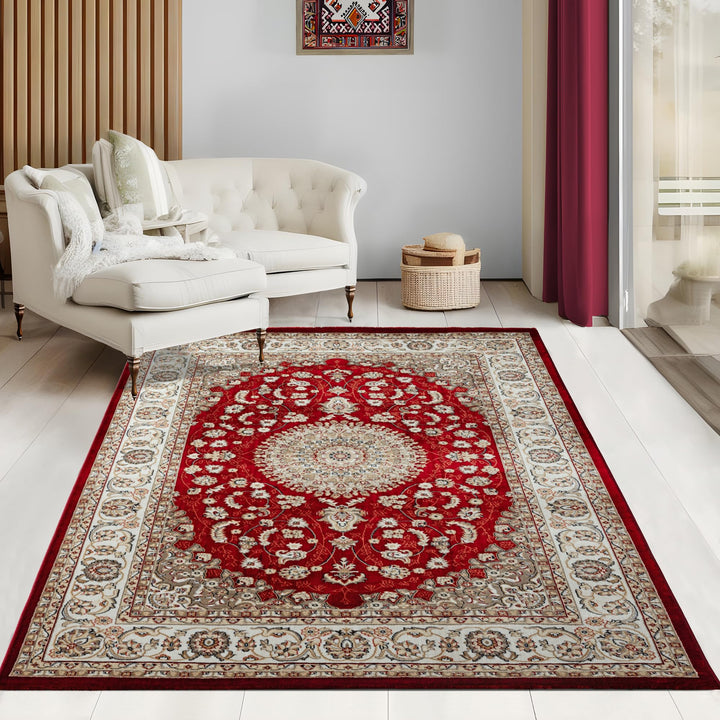 the carpet Elegant orientalischer Teppich Wohnzimmer, weicher & pflegeleichter Kurzflor Wohnzimmerte