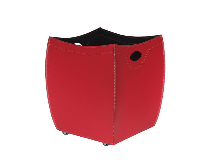 LIMAC Design BOTTE Kaminholzkorb aus Leder, holzkorb für kaminholz Modern und Design, Brennholzkorb
