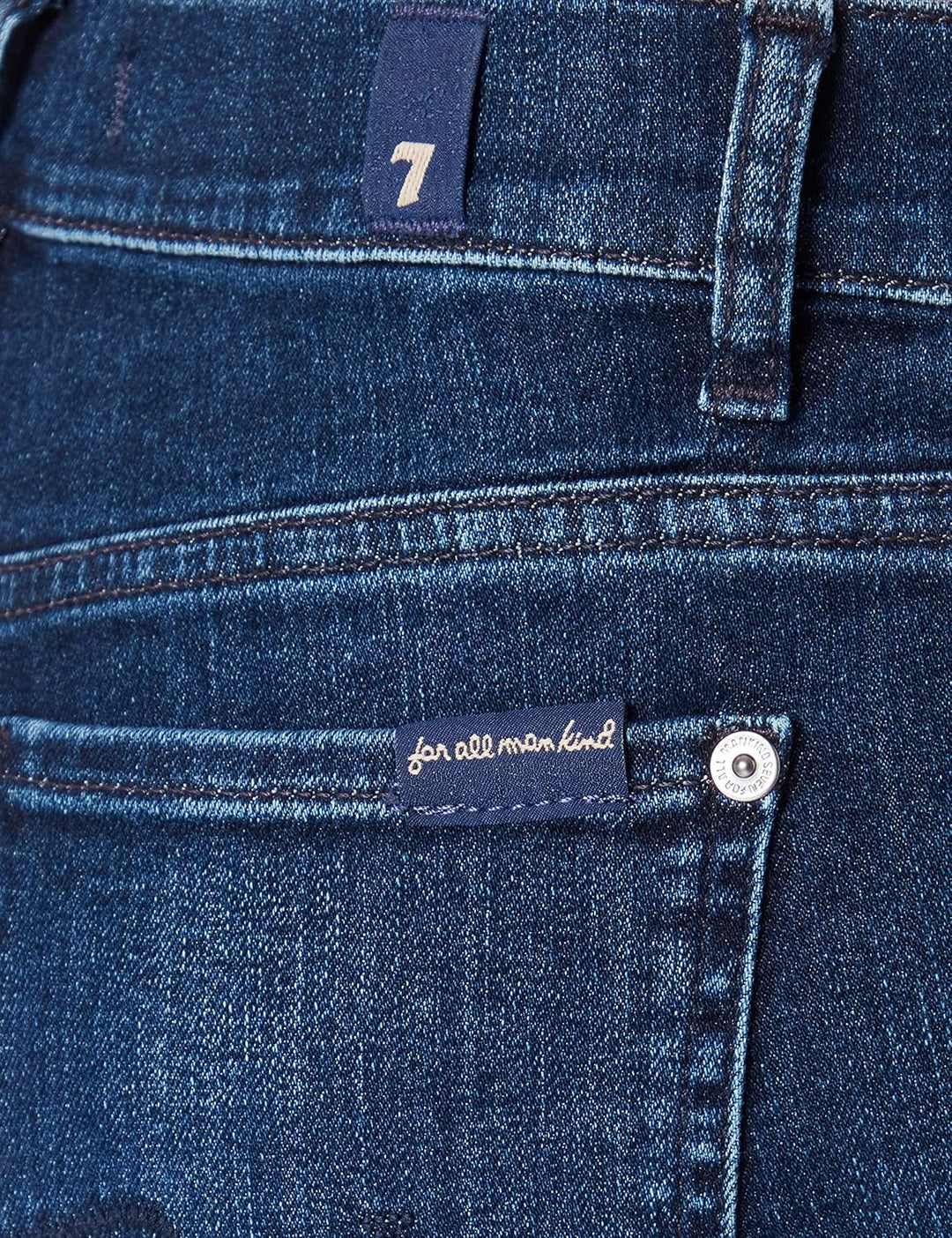 7 For All Mankind Damen The Straight Crop Jeans 30 Dark Blue, 30 Dark Blue