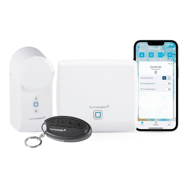 Homematic IP Smart Home Starter Set Zutritt, elektronisches Türschloss, Smart Lock nachrüstbar ohne