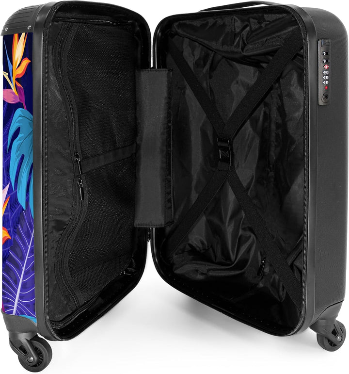 NoBoringSuitcases.com® Koffer Handgepäck Trolley Rollkoffer Kleine Reisekoffer mit 4 Rollen - Dschun