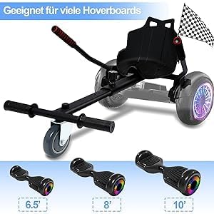 Herrselsam Hoverboard Sitz, Hoverboard mit Sitz verstellbarer,Sitzscooter Kompatibel Sitz für 6,5-10