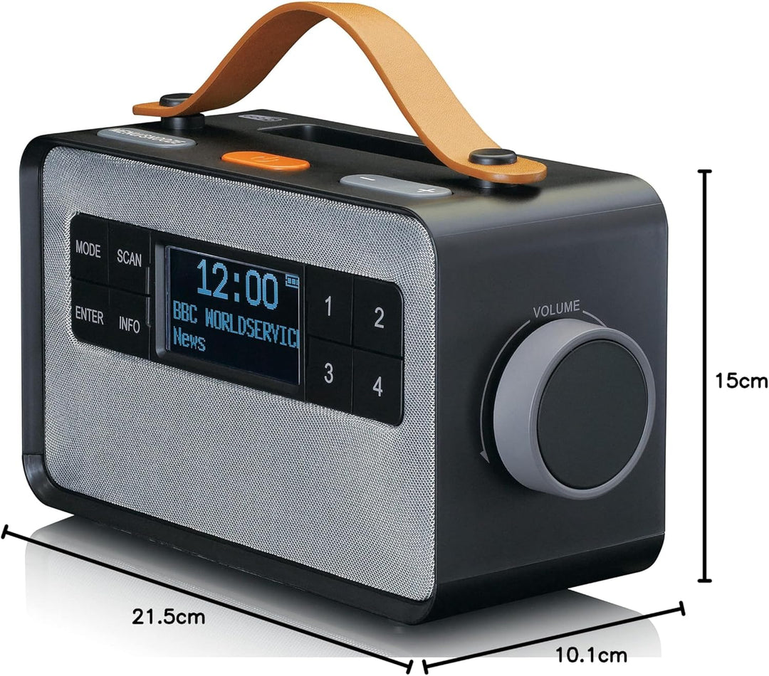 Lenco PDR-065 Demenz und Alzheimers tragbares DAB+ Radio - Bluetooth - FM Radio - einfacher und norm