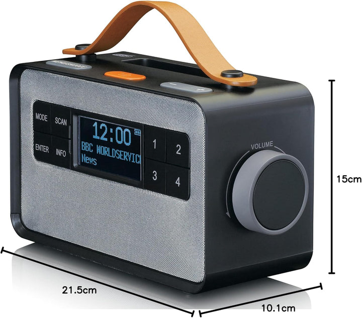 Lenco PDR-065 Demenz und Alzheimers tragbares DAB+ Radio - Bluetooth - FM Radio - einfacher und norm