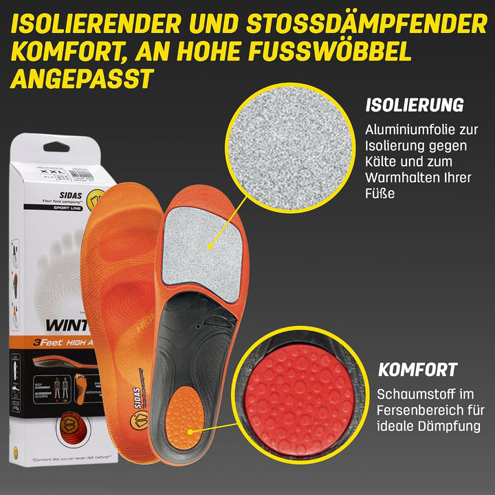 Sidas 3feet Winter High-einlegesohlen Sohlen M Orange, M Orange