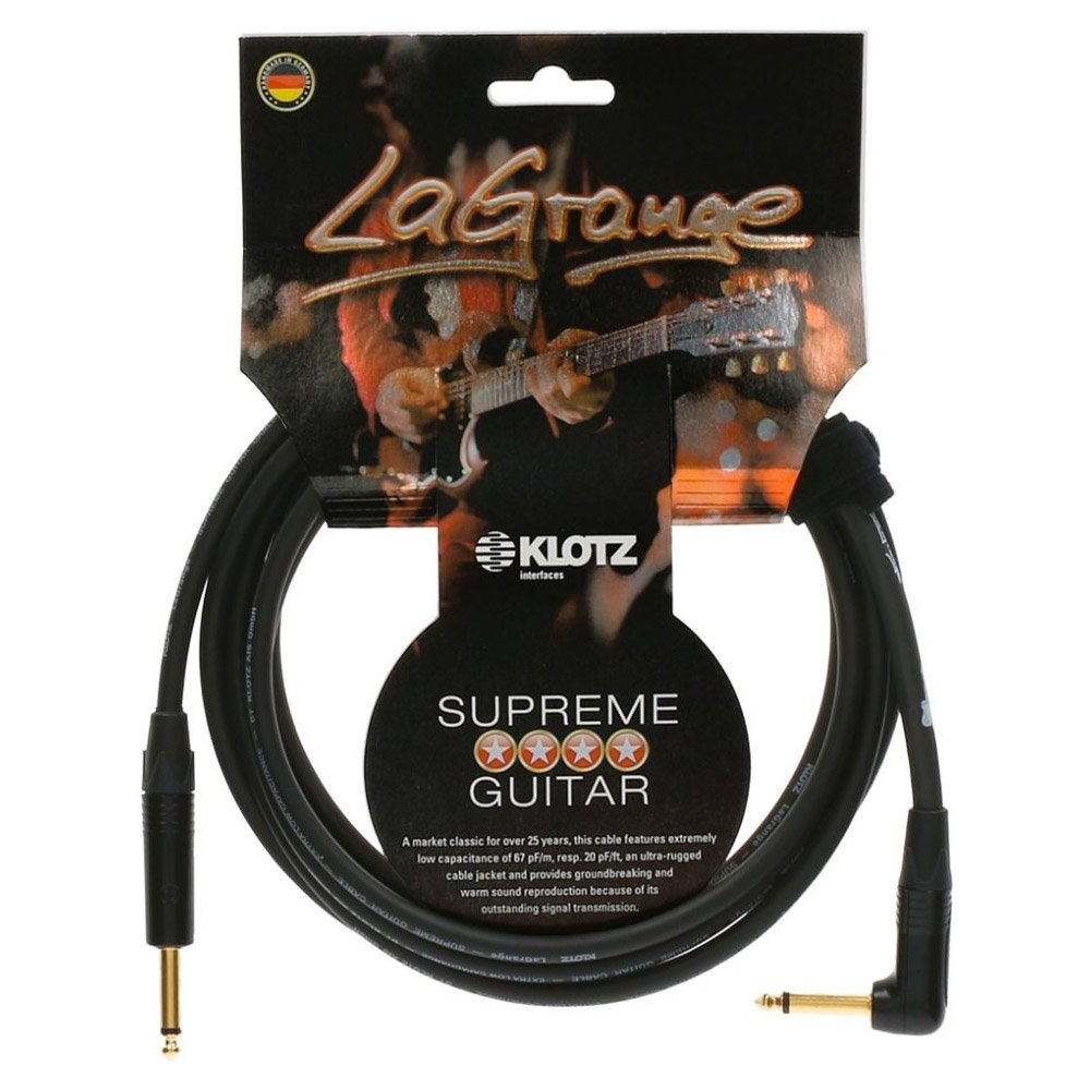 KLOTZ LaGrange - supreme gitarren kabel, mit sehr geringer Kapazität, dreifach geschirmt (4,5, gerad