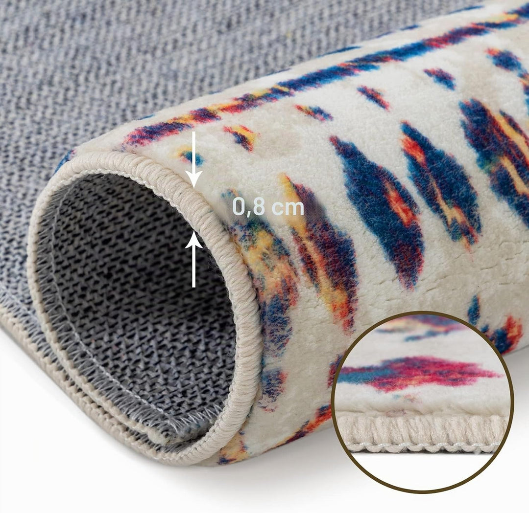 Carvapet Läufer Teppich 90x150cm rutschfest Lang Küchenteppich Waschbar Teppichläufer Weiche Mikrofa
