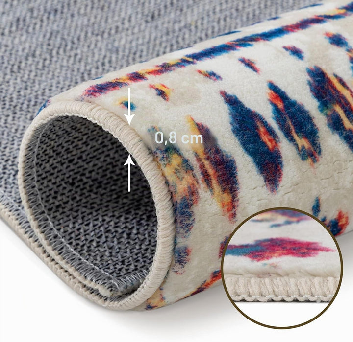 Carvapet Läufer Teppich 90x150cm rutschfest Lang Küchenteppich Waschbar Teppichläufer Weiche Mikrofa