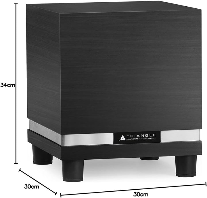 TRIANGLE – THETIS 300 Subwoofer mit 150W Verstärker – Bassreflex – 20 cm Lautsprecher – Cinch/LFE/Hi