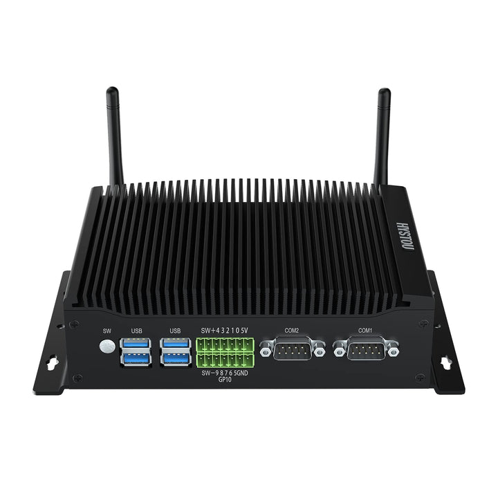 HYSTOU Mini PC Lüfterlos, Industrie PC Windows 11 Pro 16GB Ram DDR4 256GB SSD i5 10210U(bis zu 4,2GH