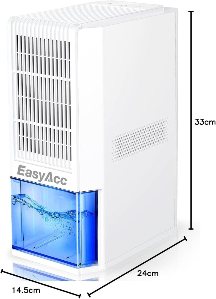 EasyAcc Badezimmer Luftentfeuchter Elektrisch 2000mL Innovativer Luftentfeuchter 1,3L/Tag, Effizient
