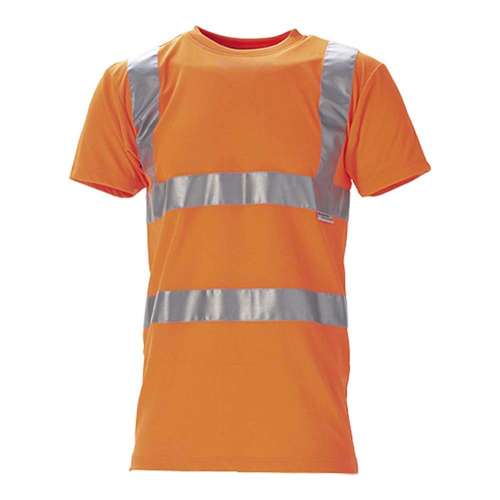 J.A.K. 1407112 Serie 11114 55% Baumwolle/45% Polyester T-Shirt, EN 20471, Klasse 2, Orange, M Grösse