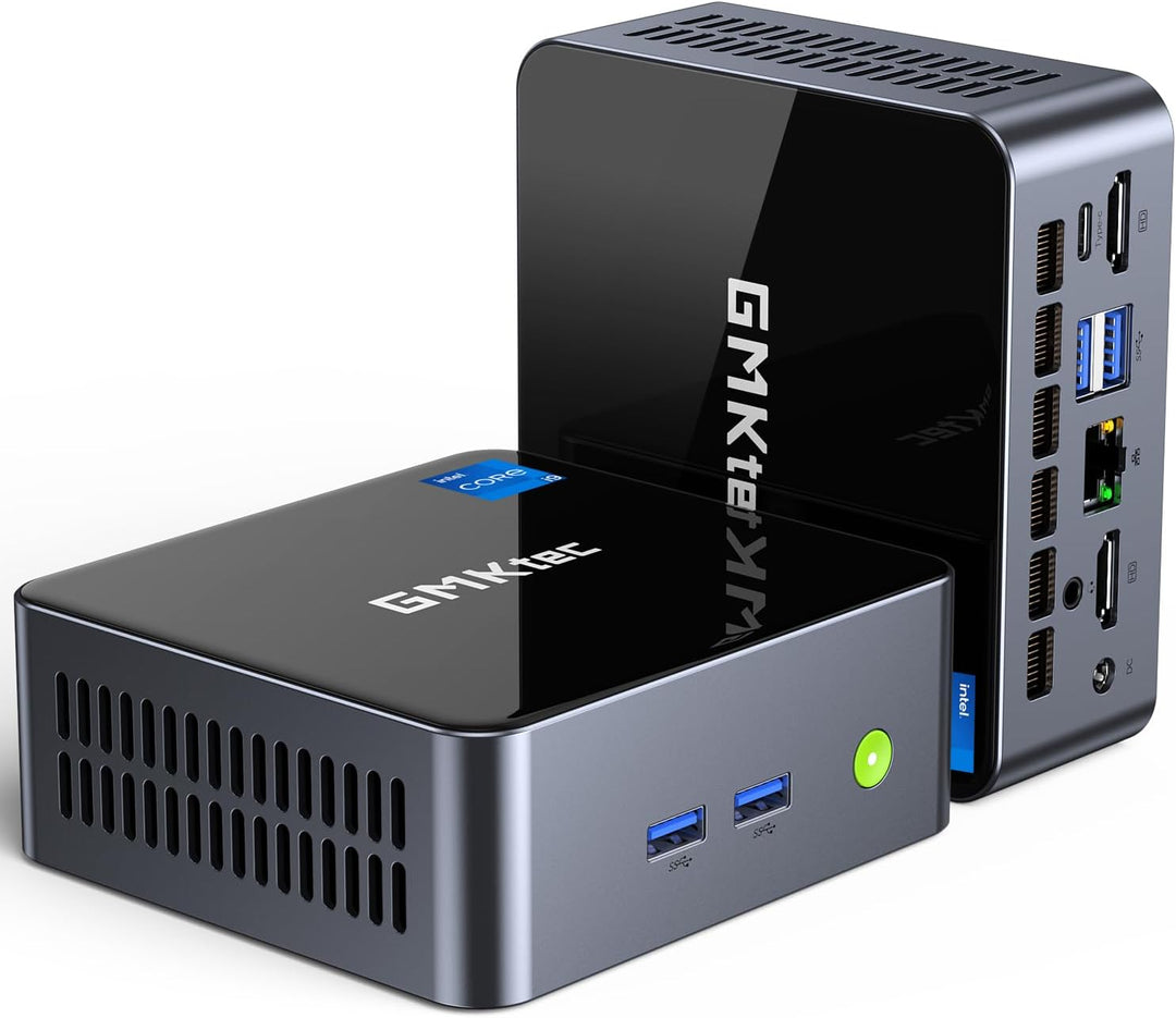 GMKtec Mini-PC, M2 Pro Intel Core i7-1195G7 (Turbo 5,0 GHz) 512 GB PCIe SSD 16 GB DDR4 3200 MHz, Des