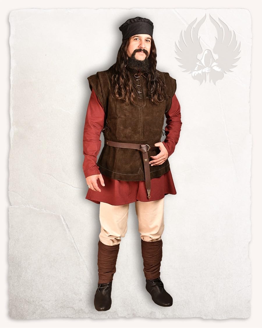 MYTHOLON Penda Lederwams Wildleder, braun, L-XL XL Braun, XL Braun