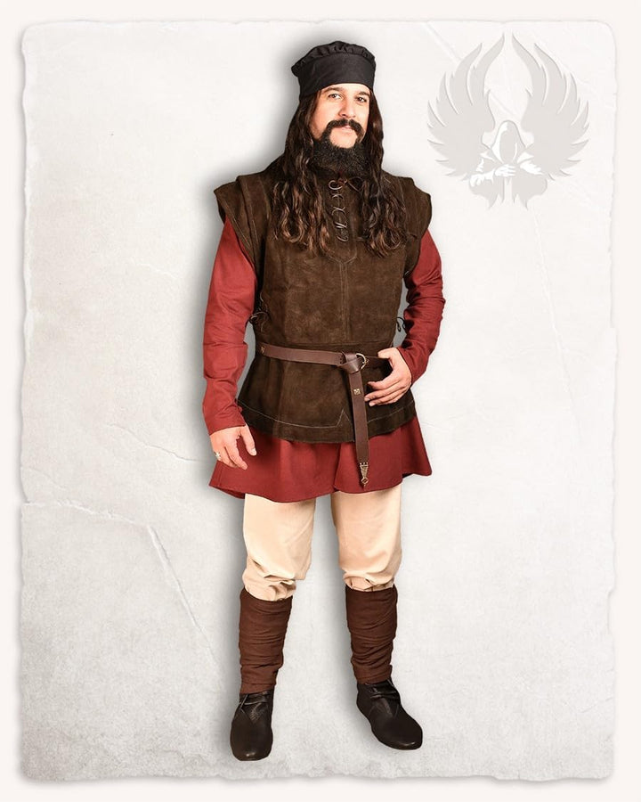 MYTHOLON Penda Lederwams Wildleder, braun, L-XL XL Braun, XL Braun