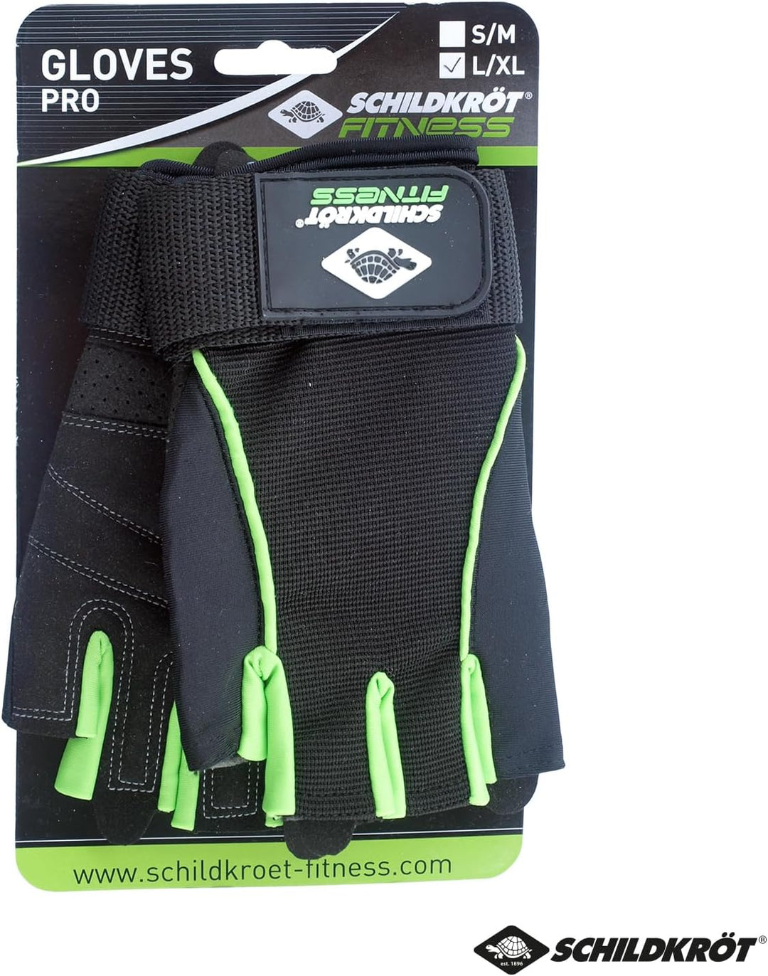Schildkröt® Fitness-Handschuhe Pro, Schwarz-Grün, 960154 L-XL, L-XL