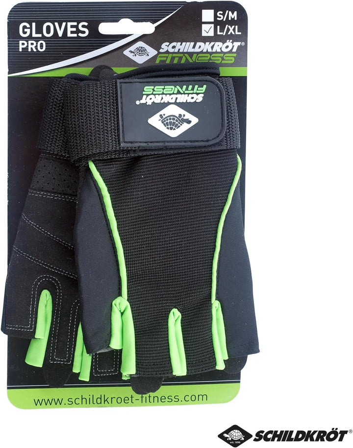 Schildkröt® Fitness-Handschuhe Pro, Schwarz-Grün, 960154 L-XL, L-XL