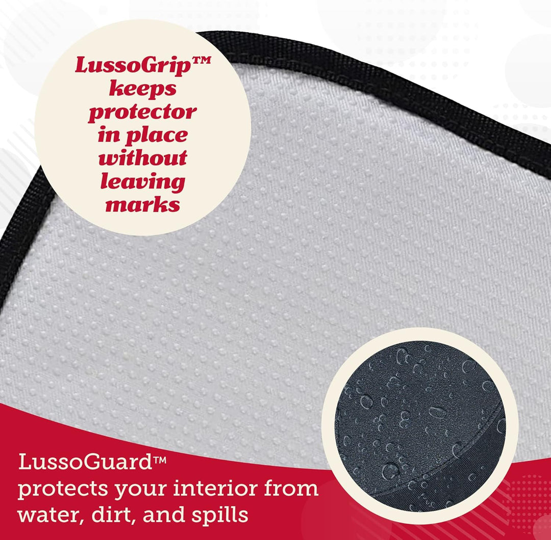 Lusso Gear Car Seat Protector Twin Pack, Thick Padding, 2 Mesh Storage Pockets, Waterproof, Protects