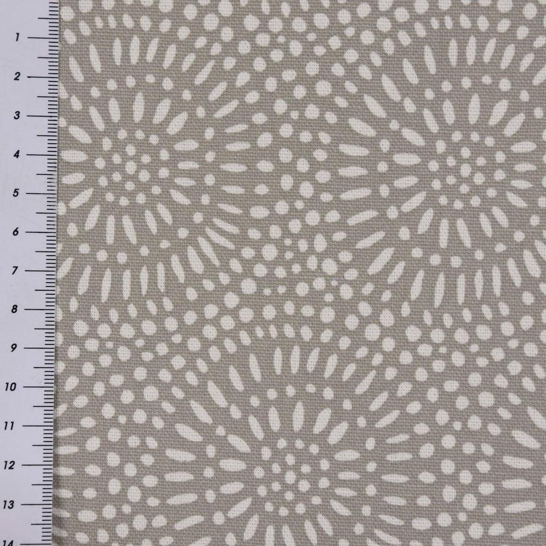 SCHÖNER LEBEN. Zugluftstopper Whirl Pebble Mandalas Kreise grau weiss, Auswahl:130cm Länge ca. 130x1