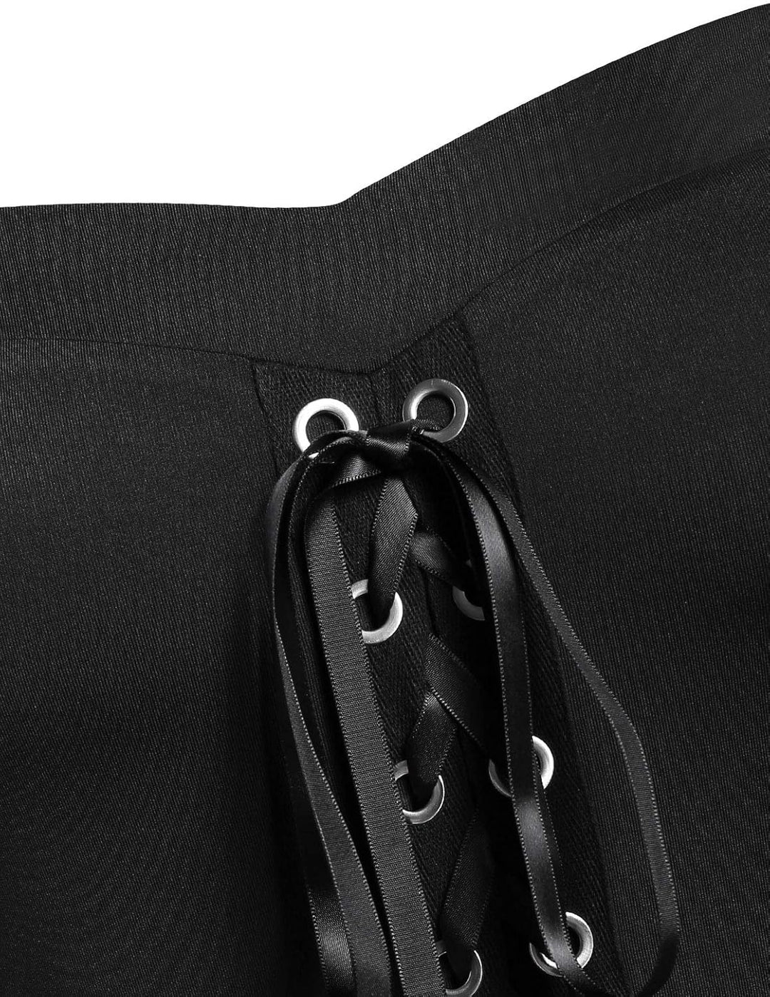CHARMMA Gothic Halloween Kleid Kostüm Damen,Übergrösse A-Linie Schnüren Maxi Kleider mit Schmetterli