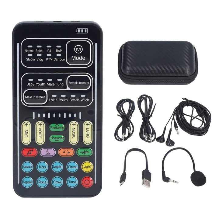 Ejoyousnbg8fo0isk I9 Voice Changer Set, Bluetooth 5.0 Handmikrofon, Tragbarer Gaming Voice Disguiser