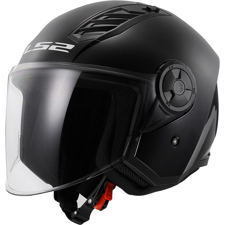 LS2 Motorrad-Helm 305625011S Airflow, Black Matt Black Long, S