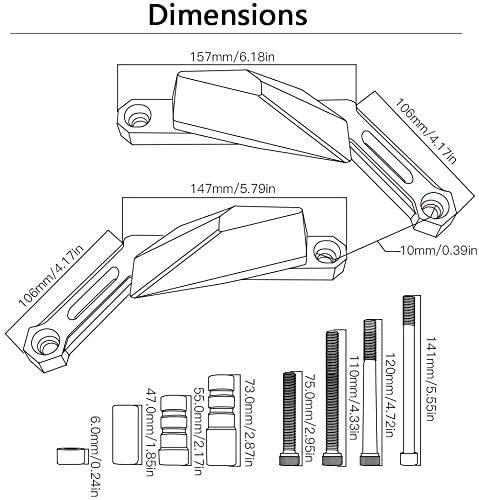 Motorräder Sturzschutz Sturzpads Crashpads Frame Sliders für MT09 2013-2020 MT-09 Tracer 2014-2020 T