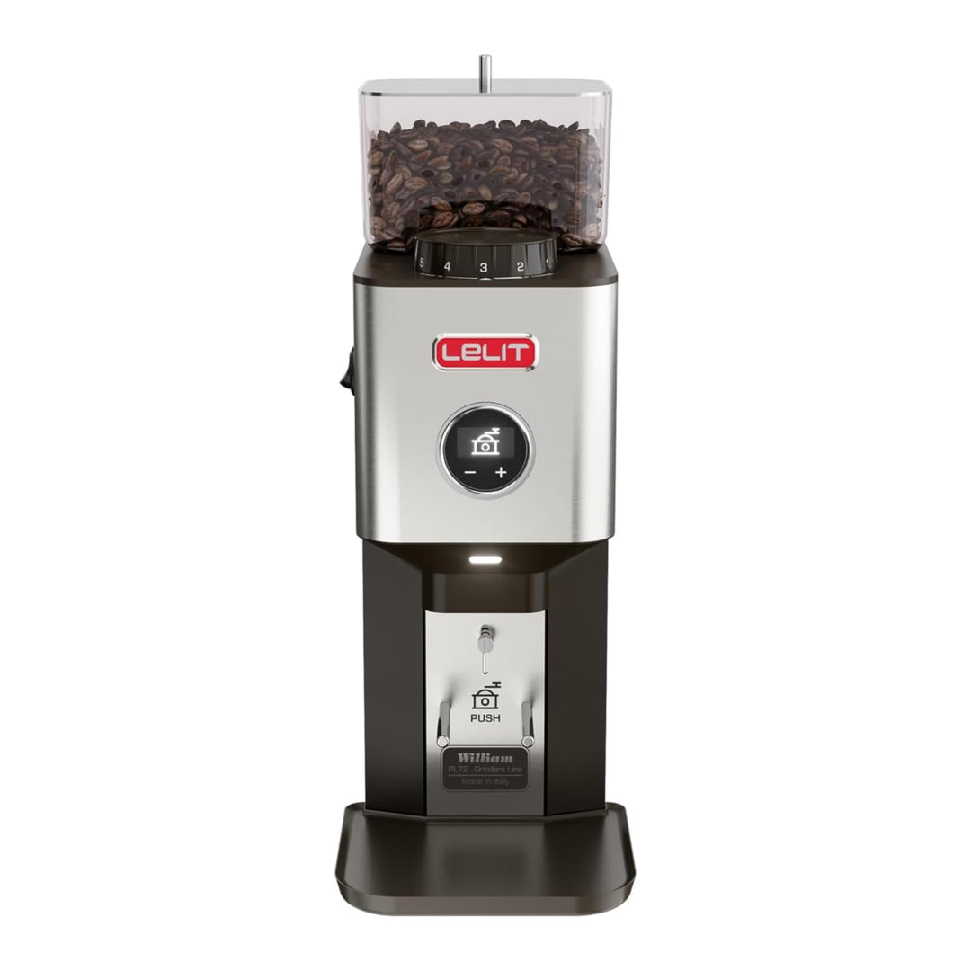 LELIT William PL72 Kaffeebohnenmühle mit flachem Mahlgrad - Mit LCC zur Regulierung der Mahldauer -
