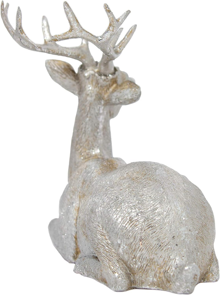 B2S BACK2SEASON Rentier Paar Nilan Silber liegend edel Weihnachtsdeko Dekoration sammeln Hirsch Kuns