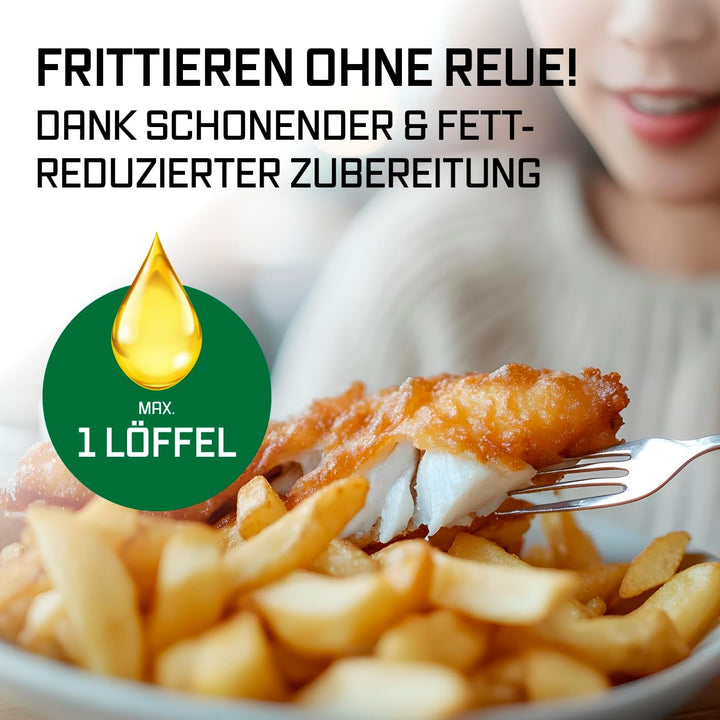 GOURMETmaxx Heissluftfritteuse 6,5 L, 1600 W schwarz – digitale Airfryer Fritteuse mit LED-Touchdisp