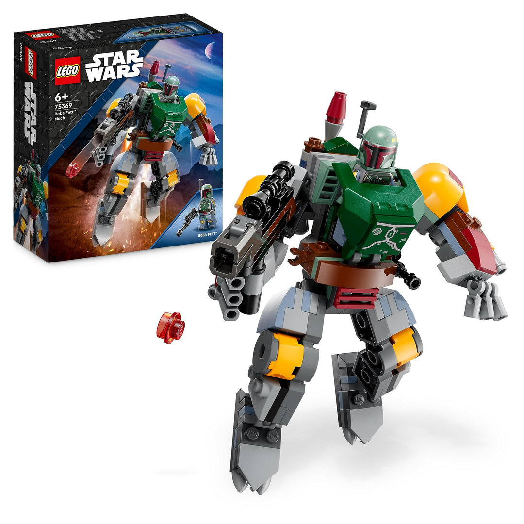 LEGO 75369 Star Wars Boba Fett Mech, baubare Actionfigur mit Blaster und Raketenrucksack mit Flick-S