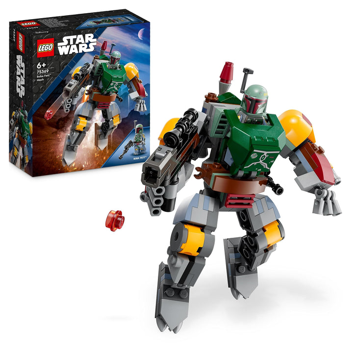 LEGO 75369 Star Wars Boba Fett Mech, baubare Actionfigur mit Blaster und Raketenrucksack mit Flick-S