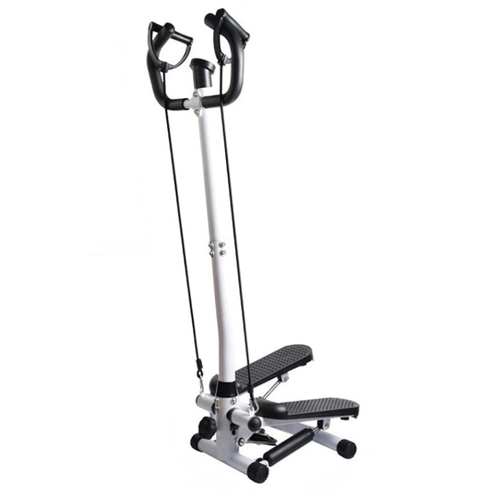 Mini Stepper mit LCD-Display, Power Ropes, Heimtrainer Fitness Gerät, Stahl, 112x34x29cm, Hydraulisc