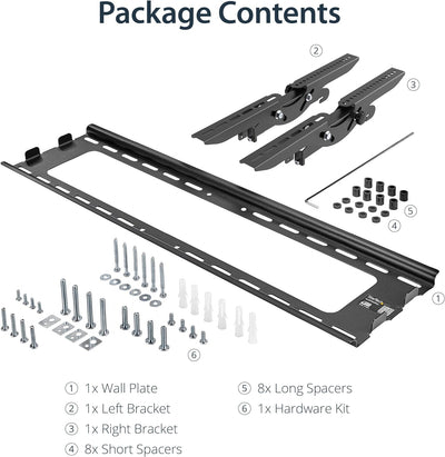 StarTech.com Supporto da parete per TV a schermo piatto da 32 "a 75" - Inclinabile - Acciaio - Staff