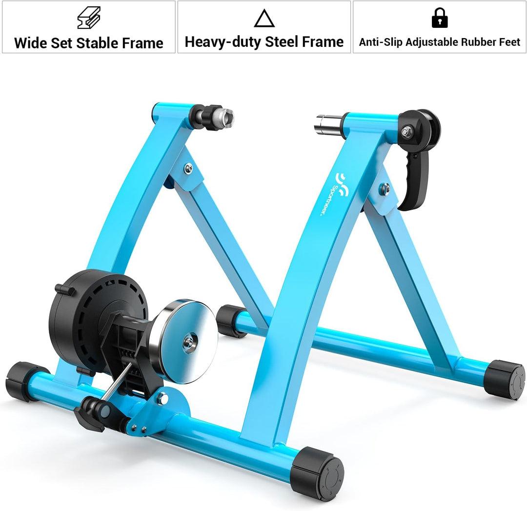 Fahrradtrainer, Sportneer Heimtrainer, Magnetbremse, 6 Widerstandseinstellungen mit Geräuschreduzier