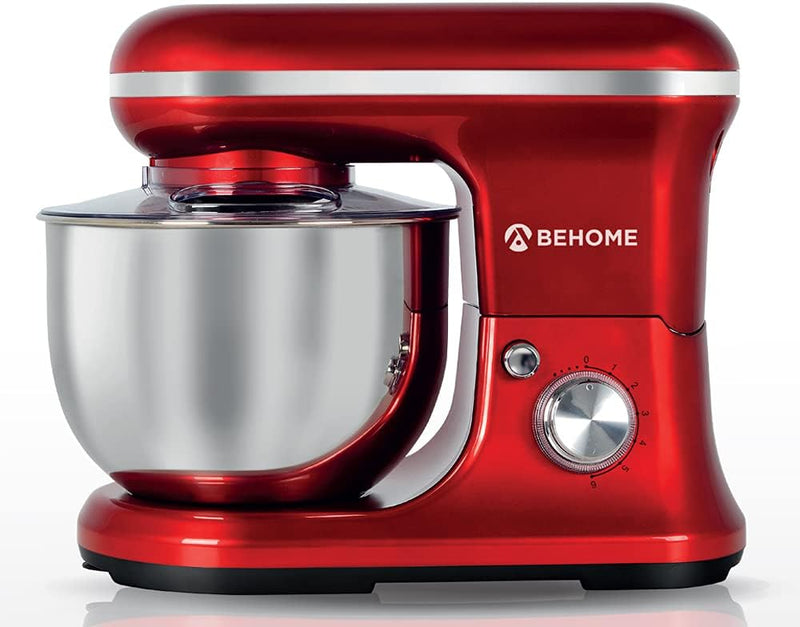 BEHOME Professionelle Knetmaschine, 1200 W, 5 l, 6 einstellbare Geschwindigkeiten, Pulse-Funktion, S