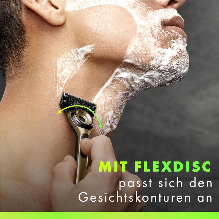 Gillette Labs Rasierer Herren mit Reinigungselement, Nassrasierer Männer Champion Gold Edition — Ink