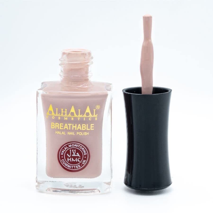 Al Halal-Gel-Nagellack – wasserdurchlässiger roter und weisser Nagellack – glänzendes Finish, vegan