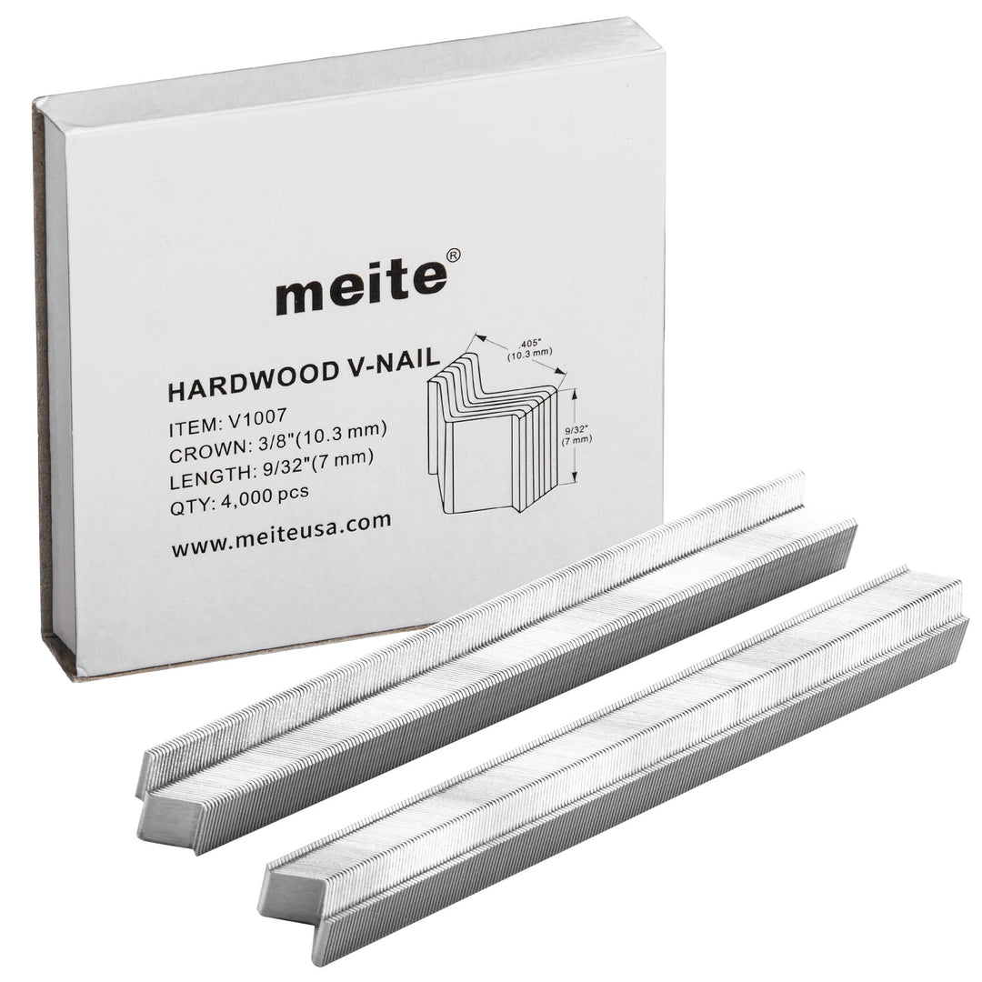 meite V-Nägel Typ 10,3 mm für Hartholz, 7 mm Länge V-Nägel für Bilderrahmen-Verbinder V1015B, Druckl
