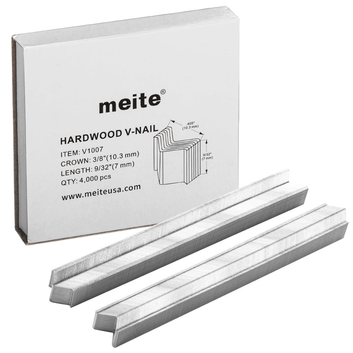 meite V-Nägel Typ 10,3 mm für Hartholz, 7 mm Länge V-Nägel für Bilderrahmen-Verbinder V1015B, Druckl