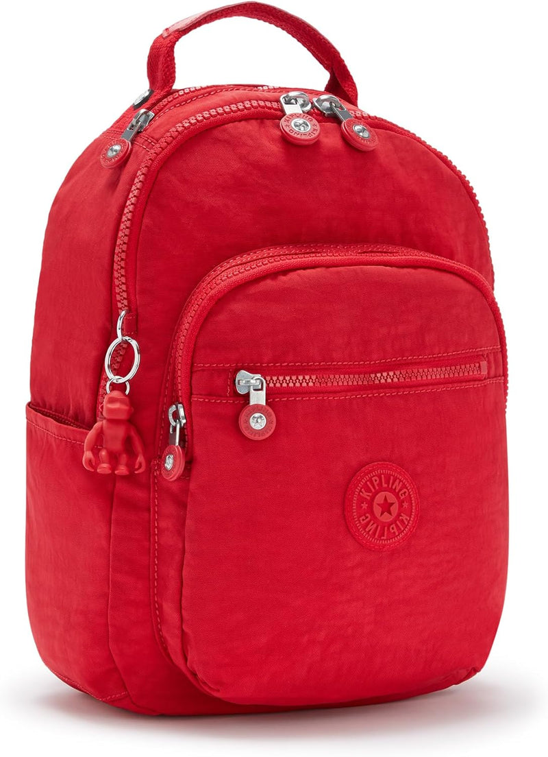 Kipling SEOUL S Kleiner Rucksack mit Laptop-Schutz Rot Rouge, Rot Rouge