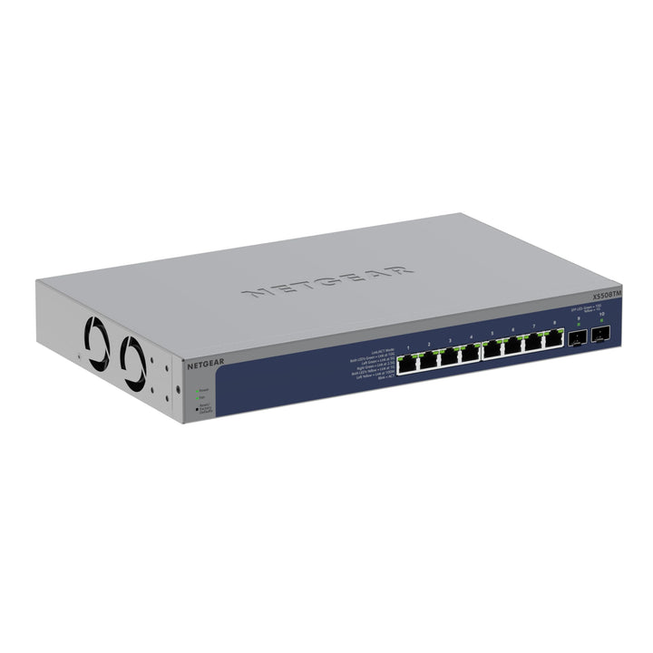 NETGEAR 10-Port 10G/Multi-Gigabit Ethernet Smart Switch (XS508TM): Managed, mit 8 Multi-Gig-Anschlüs