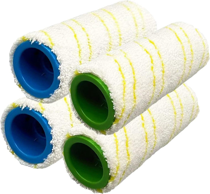 4 Stück Ersatzrollen für Kärcher FC7 FC5 FC3 FC3D, Microfaser Walzenset für Karcher EWM 2 Cordless E