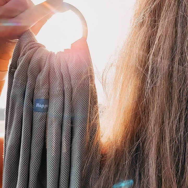 Hoppediz Ring-Sling, Baby-Tragetuch ab Geburt, 100% kbA-Baumwolle, Design Elba Elba 2,00 x 0,70 m, E