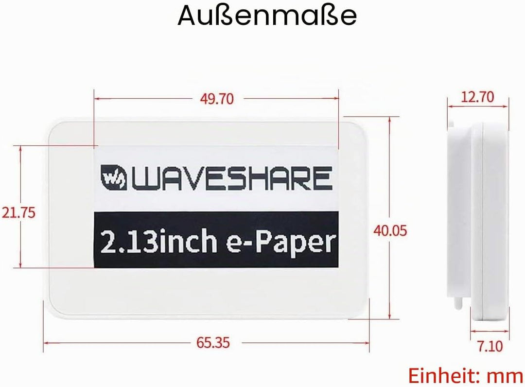 IBest 2.13inch Passive NFC-Powered e-Paper Black/White e-Ink Display, No Battery Required, Wireless