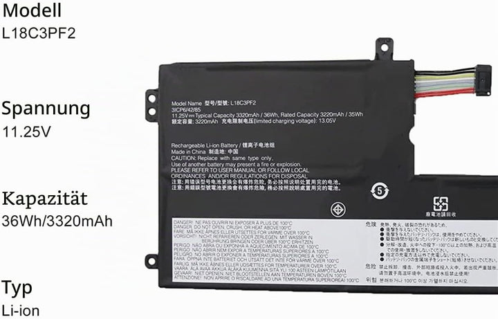 AKKEE L18C3PF2 Laptop Akku für Lenovo V155-15API V340-17IWL Ideapad L3-15IML05 L340-15API L340-15IWL